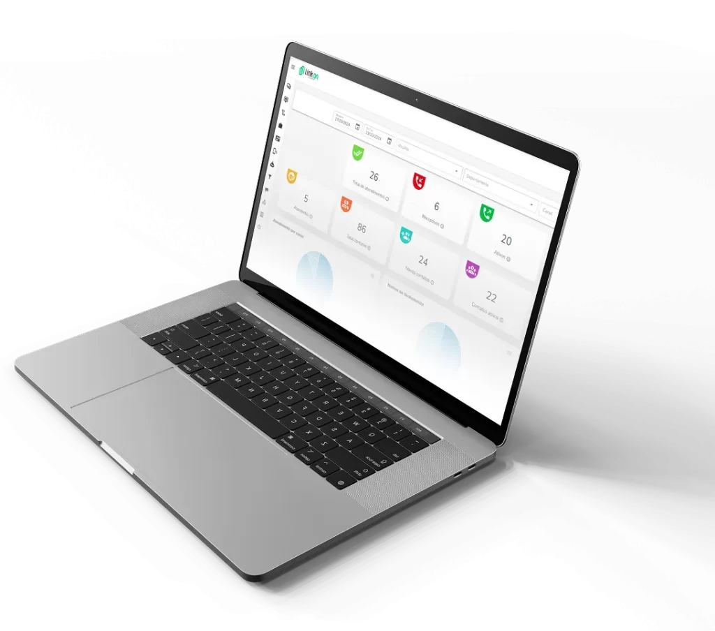 Dashboard LinkOn no notebook